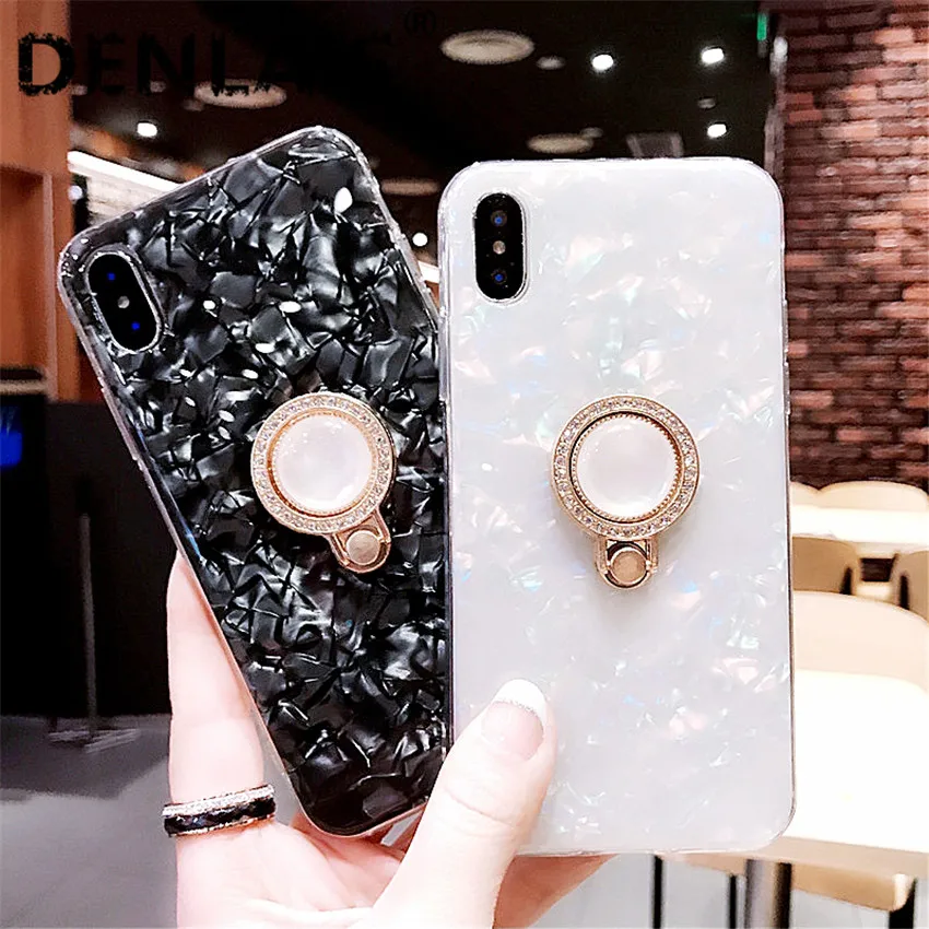 Для samsung Galaxy S7 край S8 S8Plus S9 S9Plus S10 Note 8 9 чехол блеск держатель из горного хрусталя с