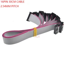 5 шт. FC-16p 30 см 2,54 мм Шаг JTAG AVR ISP загрузки кабеля 16 P провода 16PIN серый плоский кабель для передачи данных для DC3 IDC шлейф