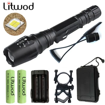 

Litwod Z30 LED Flashlight Torch 3000 Lumen CREE XHP50 Zoomable Led Torch For 2x18650 battery Aluminum Led Flashlight Linternas