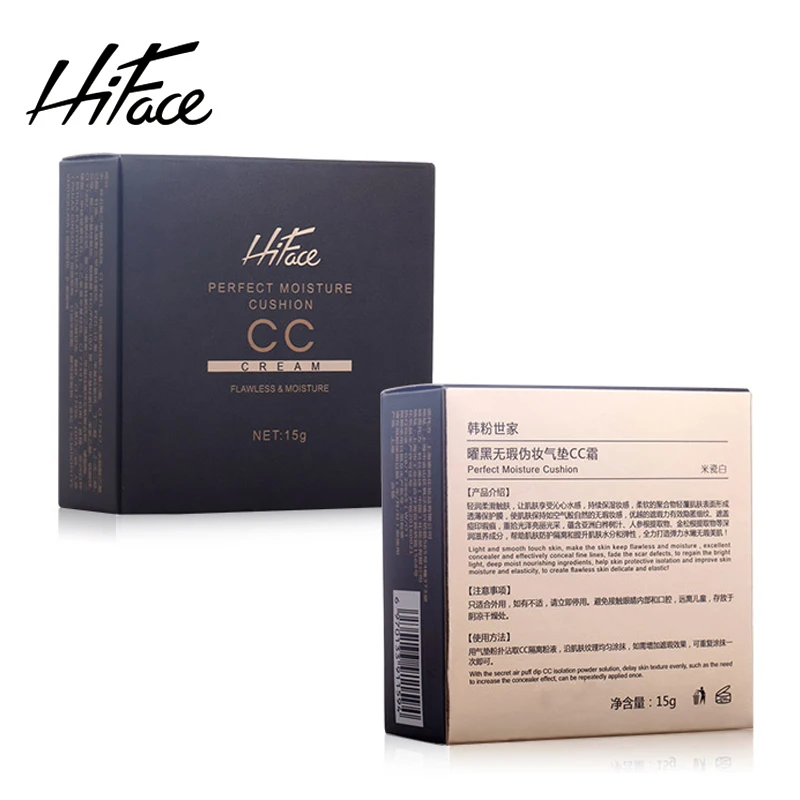 HIFACE бренд Cushion Foundation Face Base 15 г CC крем Долгое легко носить корректор Отбеливание