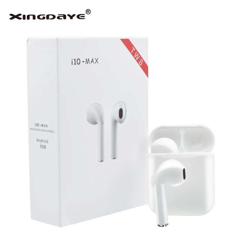 

i10 Max TWS Ifans Double Earpods Mini Wireless Air Bluetooth Pods Earphone Earbuds With Charging Box Mic For Android Iphone7/8/X