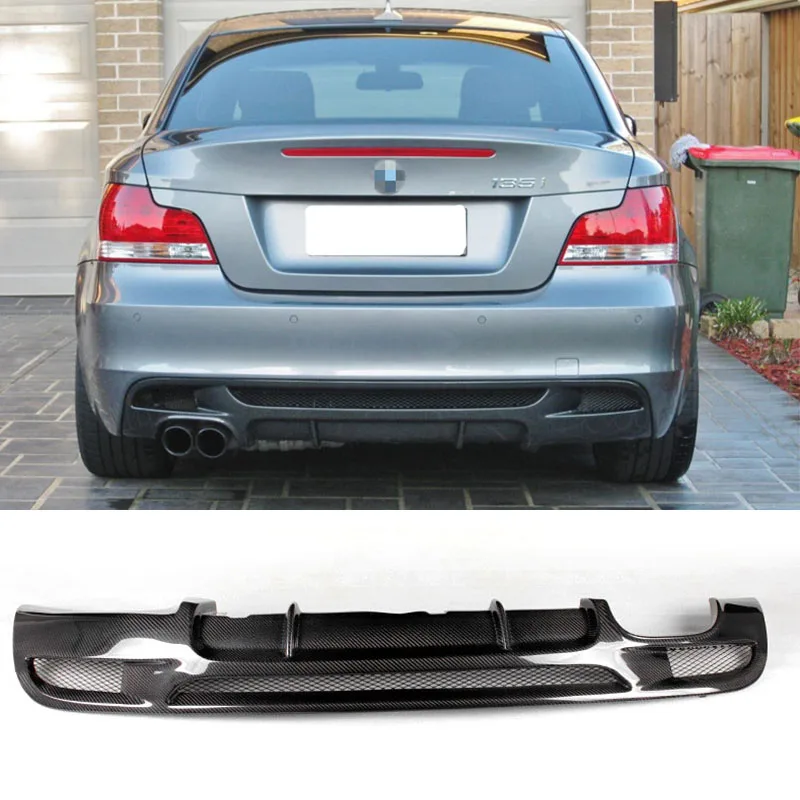 E82 M Sport Carbon Fiber Rear Bumper Lip Diffuser for BMW E82 M tech