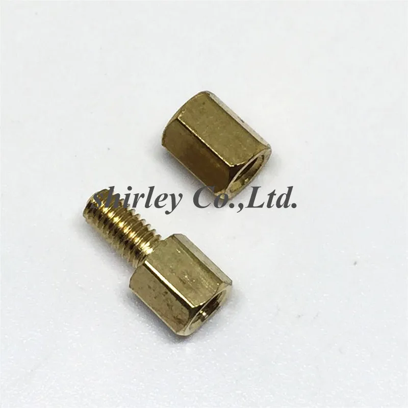 20pcs M3 Male X M3 Female 8mm Long Hexagonal Brass Pcb Standoffs Spacers M3 Screw Set Kit M3*8