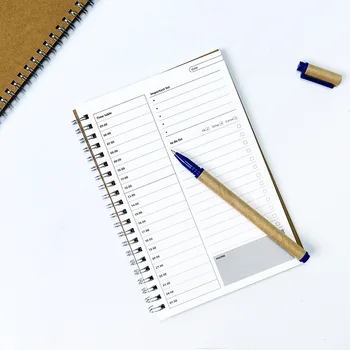 

1pcs Cowhide coil this time schedule, day, week, month, plan, learning efficiency, notebook, notepad, handbook