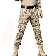 Армейские штаны охотничьи мужские камуфляжные военные брюки карго спецназа тактические брюки для улицы альпинистские штаны наколенники