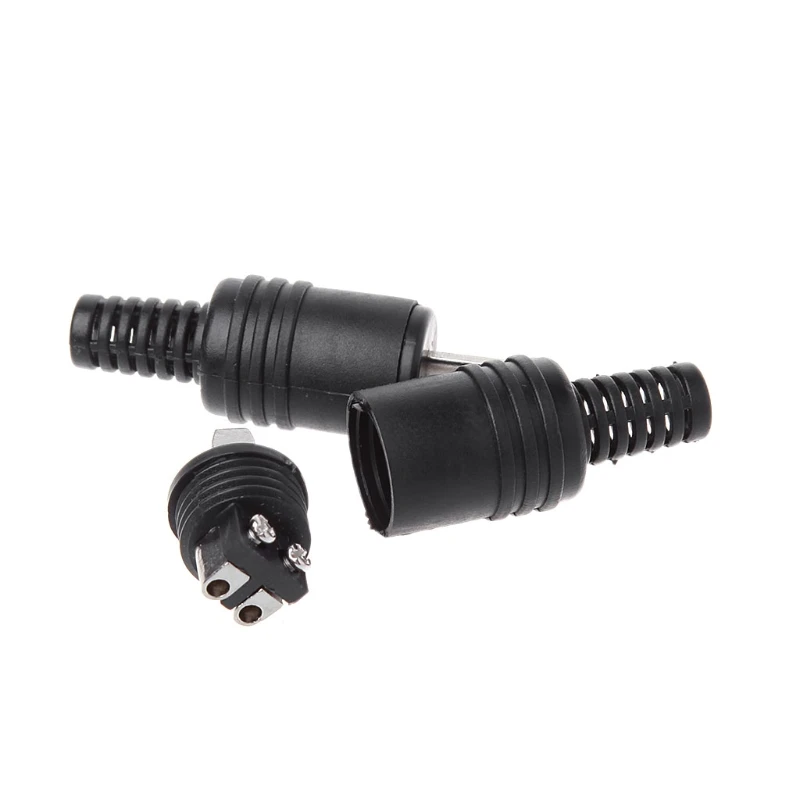 OOTDTY 10 шт. 2 Pin DIN динамик штекер 2-контактный разъем Hifi громкий динамик кабель припоя Разъем Черный цвет штекер