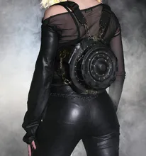 Steel Master Fashion Punk Bag Retro Rock Gothic Women’s Shoulder Bags Multifunction Men And Women Backpacks 2016 Free Shipping
