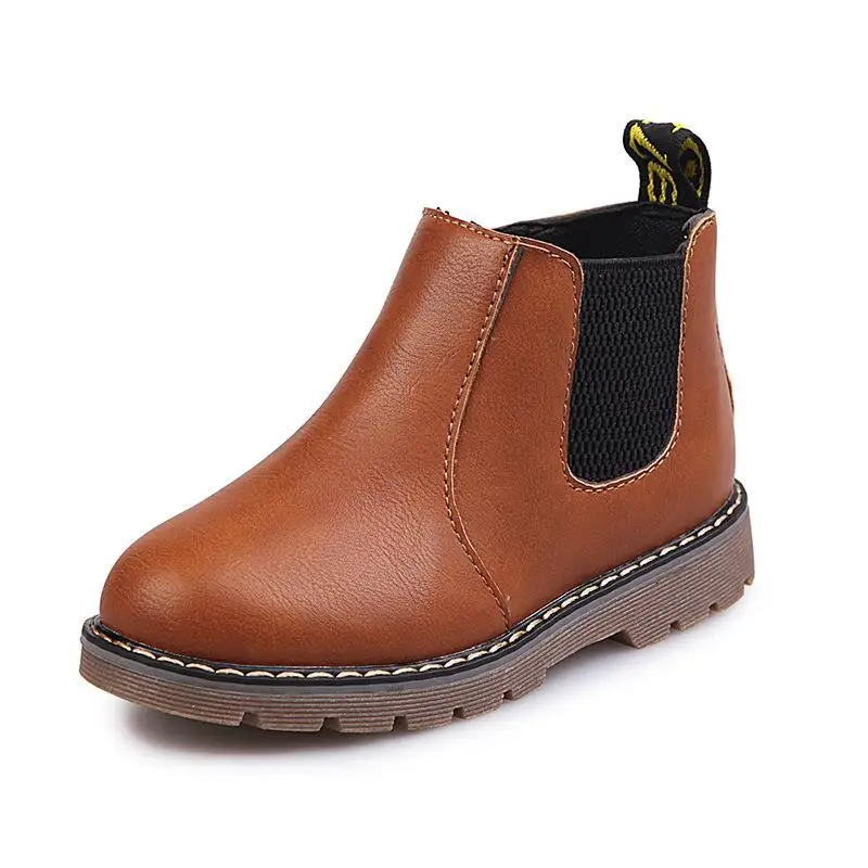 

winter Children Boots For Fashion Baby Autumn Girls Martin Boots Plush Warm Boys Shoes Waterproof Pu Leather Kids Ankle Boots