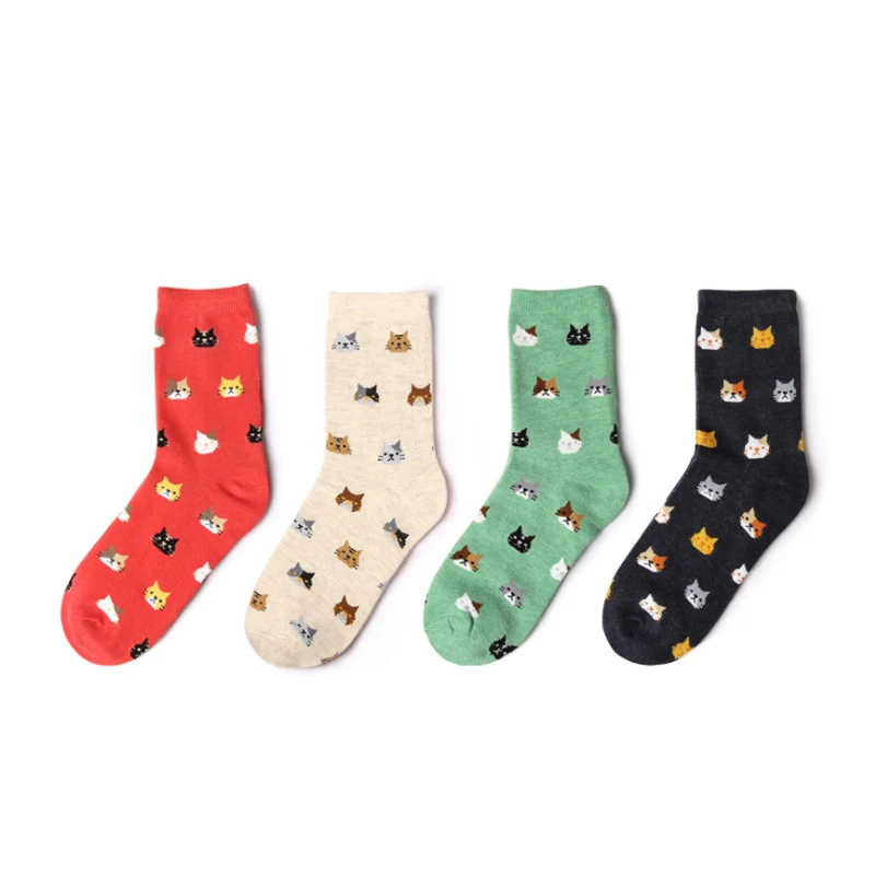 

2019 Venlarain New Animal Cartoon Cat Life Series Ladies Cute Cotton Socks in Socks Korean Socks Lingerie Socks
