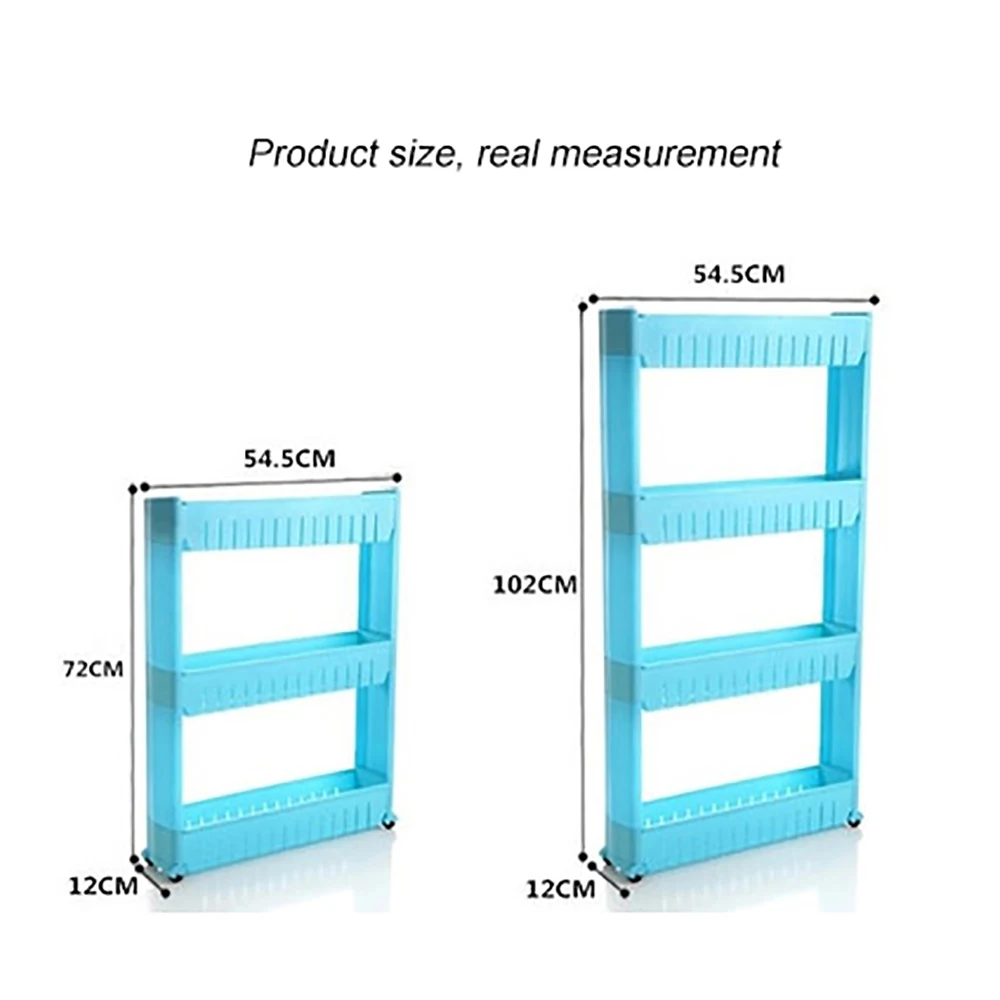 Универсальная полка со съемными колесами трещины стеллаж для выставки товаров Ванная комната для хранения стеллаж для хранения мульти-многослойный, для холодильника боковая полка