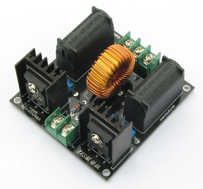 

DC 12-30V ZVS Low Voltage Induction Heating Board Tesla Coil Flyback Driver 30mm Large Heat Sink Module Heater for Arduino(6.8)