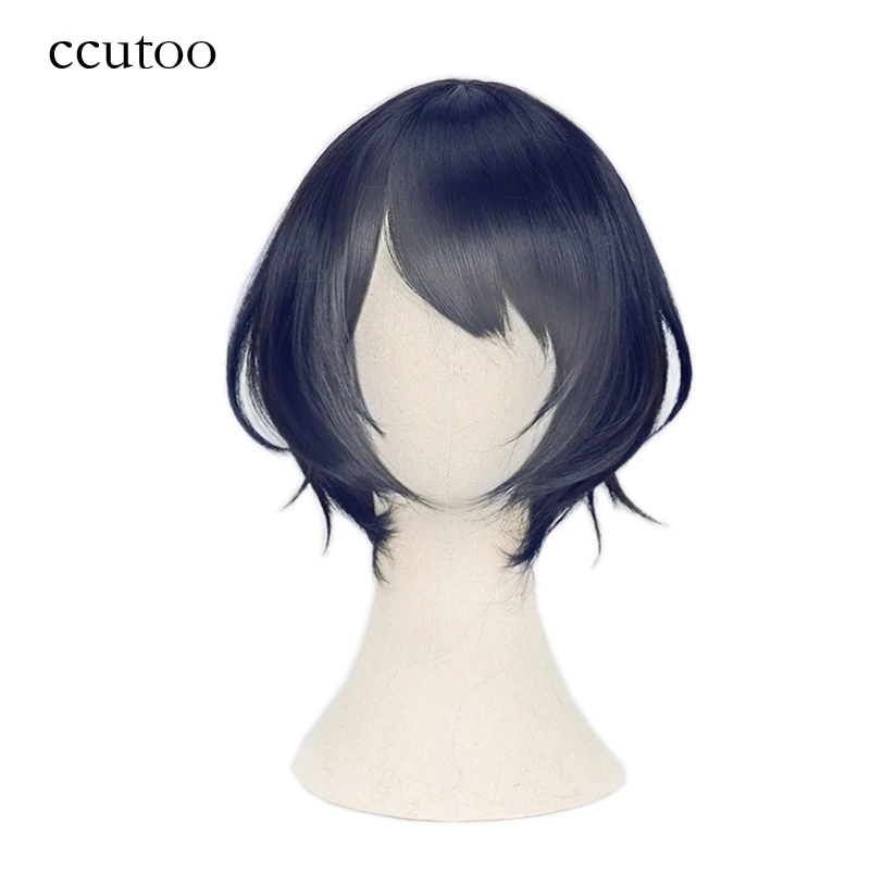 

ccutoo 30cm Blue Short Ombre Mix Synthetic Hair Heat Resistance Fiber Cosplay Costume Wigs Party Wigs Hair SINoALICE Alice