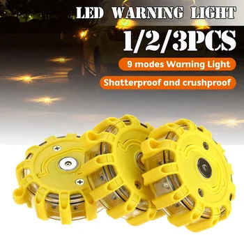 

3pcs LED Road Flares Flashing Warning Light Roadside Safety Car Boat Truck Emergency Multifunction Car Light