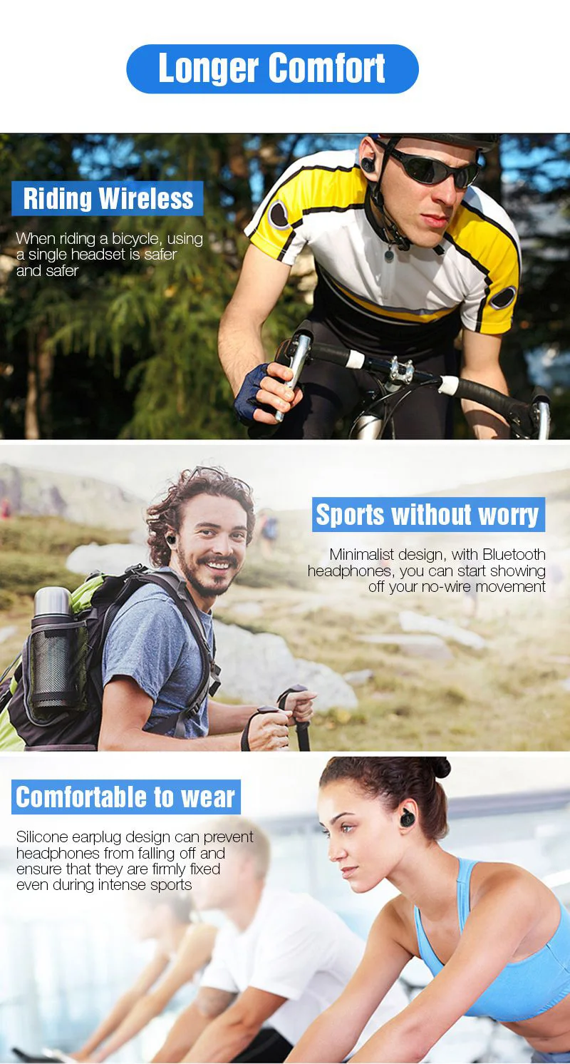 Bluetooth 5.0 TWS Wireless Headphones Stereo Earphone Sports Earbuds Gaming Headset Wireless Bluetooth Earphone PK i10 TWS i12   16)