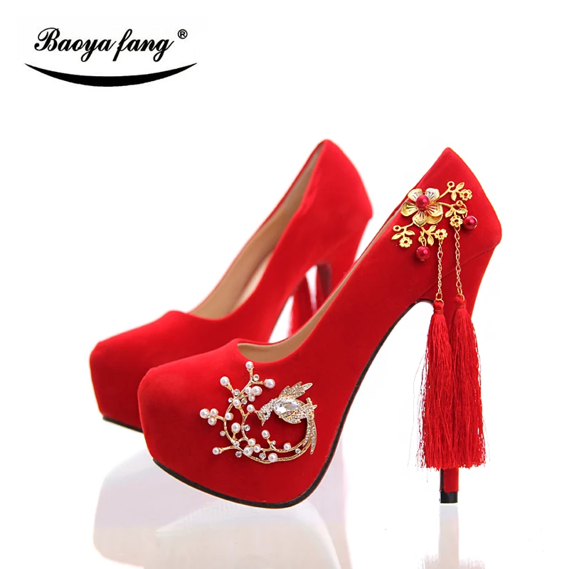 New Flock Tassel Red Fashion font b shoes b font font b Women b font wedding