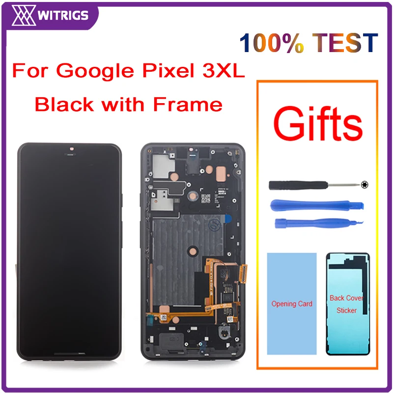 

For Google Pixel 3 XL 3XL LCD Display Touch Screen Digitizer Assembly Replacement With frame Witrigs
