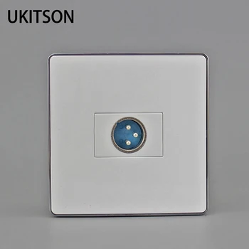 

Male XLR Jack Wall Outlet Panel 86x86mm Silver Side For MIC Audio Connector