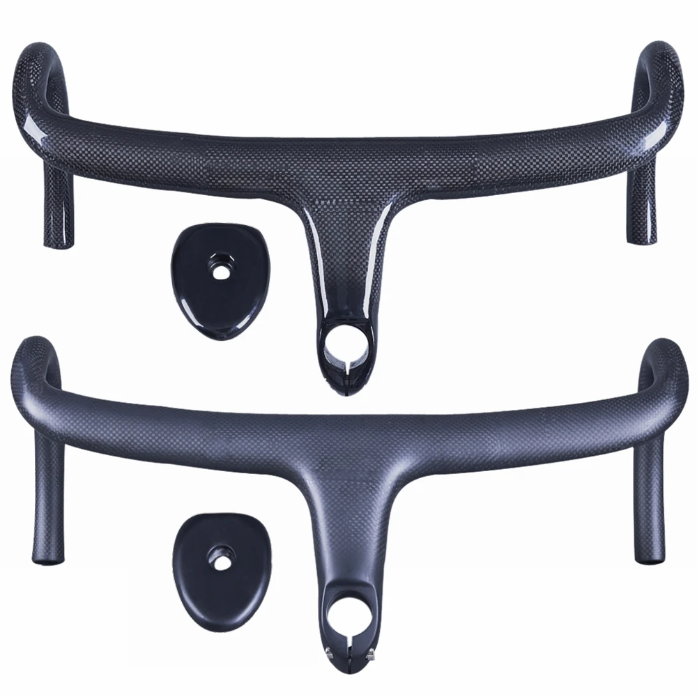 Bike Drop Bar Fahrrad Road Lenker 5D Carbon Aero Integrierte Lenker & Vorbau Radfahren Straße Gebogen Bar 3 K Matt glanz-in Fahrradlenker aus Sport und Unterhaltung bei