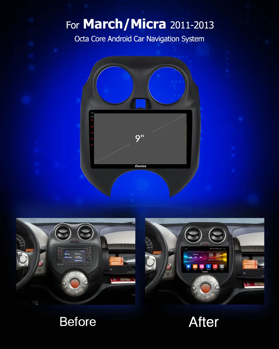 Excellent Ownice K3 K5 K6 9inch 4G Octa core Car DVD Player for Nissan Mirca March K13 Renault Pulse Android 9.0 Car Radio Multimedia GPS 1 Excellent Ownice K3 K5 K6 9inch 4G Octa core Car DVD Player for Nissan Mirca March K13 Renault Pulse Android 9.0 Car Radio Multimedia GPS 1