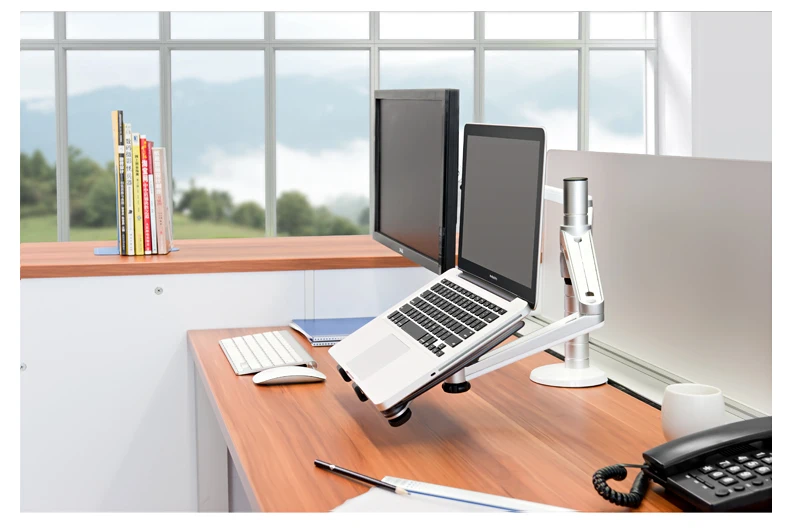 free shipping Multimedia Desktop Dual Arm for