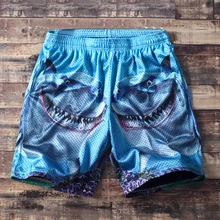 

2018 Shark Beach Shorts Men Summer Boxer Joggers Rainbow Shorts Funny Swimwear Men Runnig Mares Nsungas Praiamshort Pants 70k002