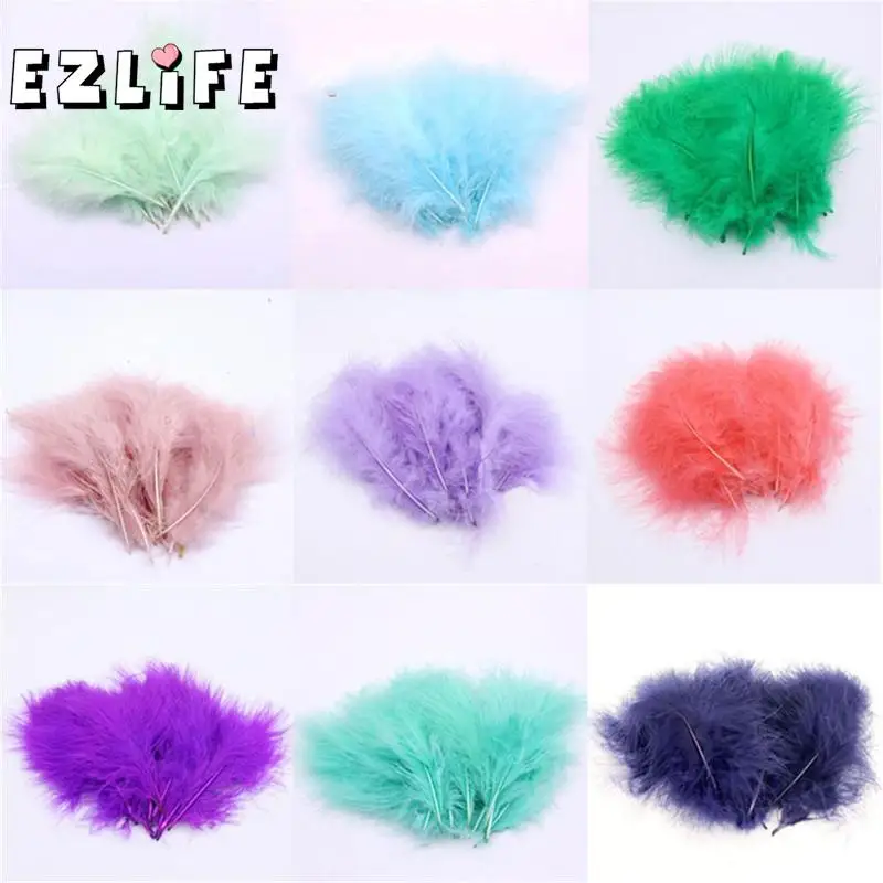 

100pcs Chicken Plumes Turkey Marabou Feathers for Carnival Halloween Christmas DIY Craft Decoratie Veren VUE3854