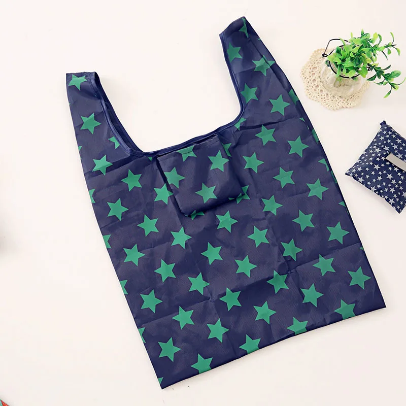 6 Style Foldable Reusable Shopping Tote Bag Folding Pouch Handbags Convenient Large-capacity Folding Shopping Bag bolsas de tela (10)