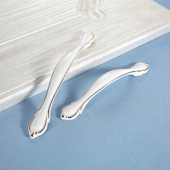 AOBITE Cabinet Handles Lvory White Kitchen Cupboard Door Pulls Drawer Knobs European Fashion Furniture Handle Hardware Wholesale