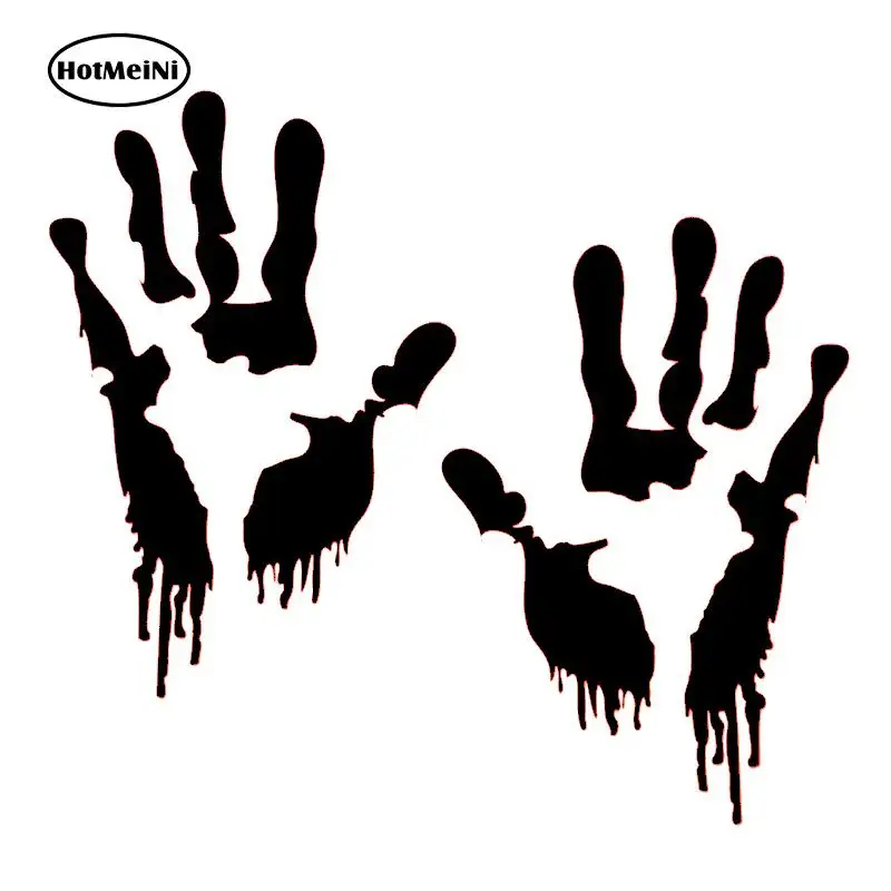 HotMeiNi Car Sticker zombie hand print sticker walking dead Halloween