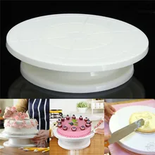 2016 neue Lebensmittelqualität Kunststoff Material Runde Kuchen Dekorieren Plattenspieler Rotierende Dreh Vereisung Küche Display-ständer Backenwerkzeuge
