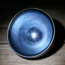 Jianzhan Античная чайная чашка Tenmoku Chawan чаша голубая Вселенная керамическая Китайская традиционная Ремесленная чаша