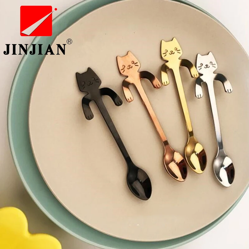JINJIAN New Hot Sale 4 Pcs/set Cute Shape Dinnerware Set 304 Stainless Steel Western Cutlery Kitchen Food Tableware Dinner 2018 | Дом и сад