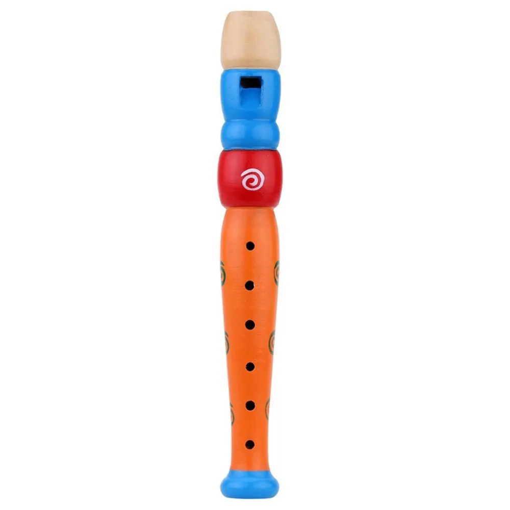 

Wooden Kid Short Flute Sound Musical Instrument Early Education Develop Type 6-Holes Recorder Woodwind Musical Instruments