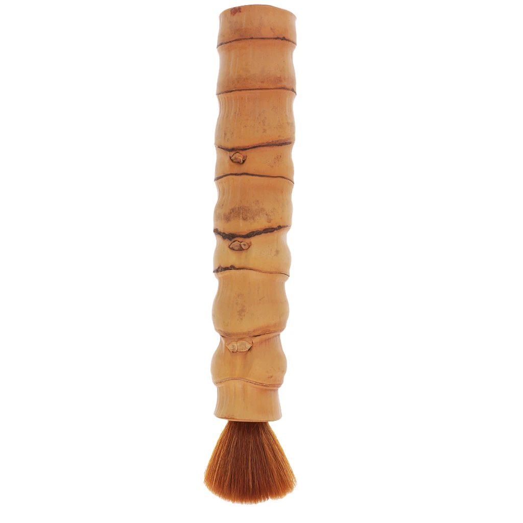 Bamboo Root Pen Brush Handmade Tea Brush Coffeepot Teapot Brush -18cm