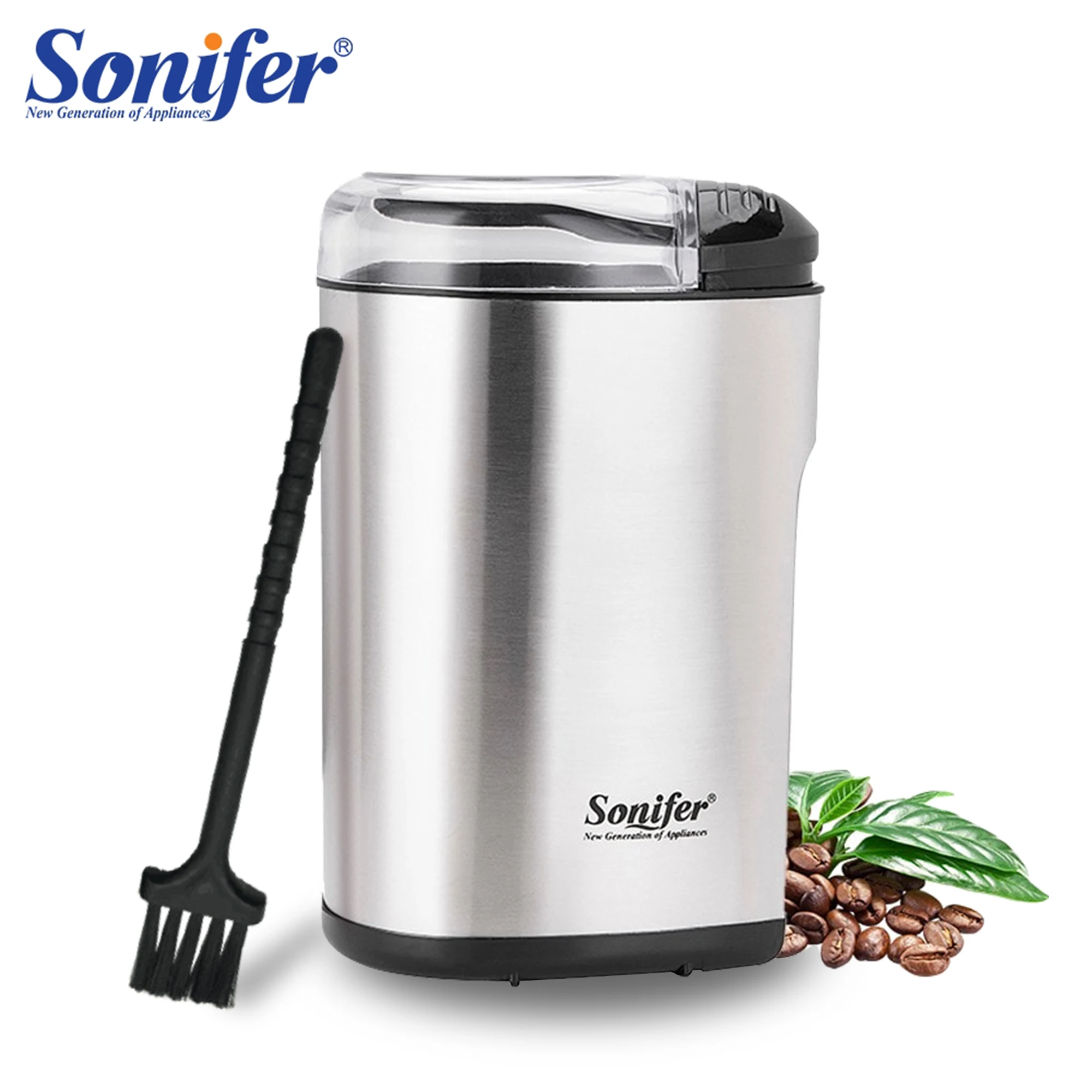 

160W Stainless Steel Mini Electric Coffee Grinder Portable Coffee Maker Beans Mill Herbs Nuts Travel Coffee Machine 220V Sonifer