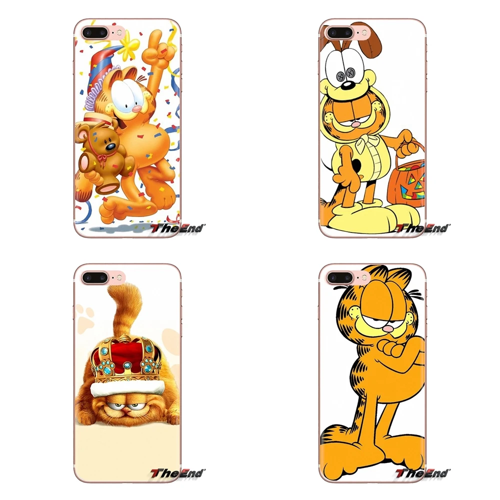 For Huawei Mate Honor 4C 5C 5X 6X 7 7A 7C 8 9 10 8C 8X 20 Lite Pro Take a BERRY Break cartoon Garfield Cat TPU Transparent Cases |
