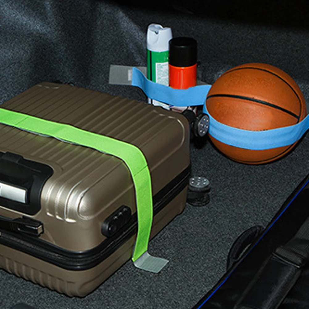 Автомобильный органайзер для хранения багажника, устройство для хранения крючков и петель, фиксированные ремни, однотонные волшебные наклейки