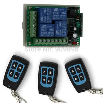 

4CH Electrc switching Rf wireless remote control switch 315mhz 433.92mhz remote receiver transmitter
