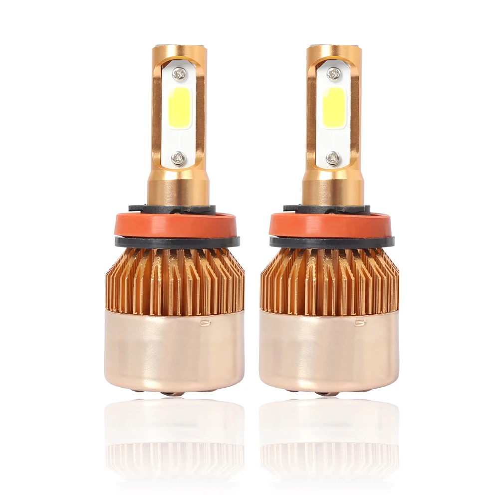 Car LED Headlight Bulb Gold Automobile Headlights Kits 6500K White
