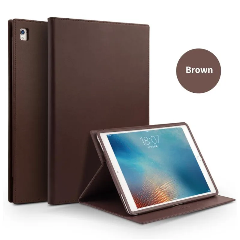 QIALINO сумка из натуральной кожи Ультратонкий чехол для iPad Pro 9,7 чехол откидной порода Dormancy Стенд чехол слот для карт чехол для iPad air2 - Цвет: brown for ipad air 2