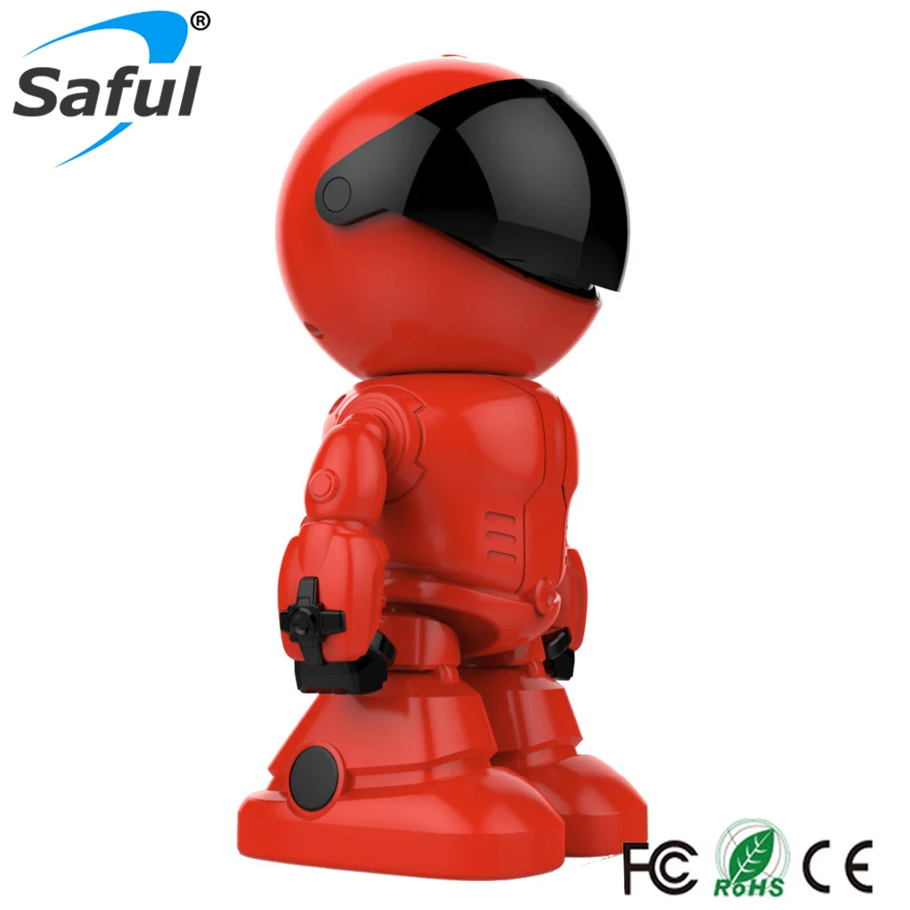 

HD Robot Wifi IP Camera Wireless 1.3MP P2P Plug Play Pan Rotation and Two Way Audio Wireless IP Camera free shipping
