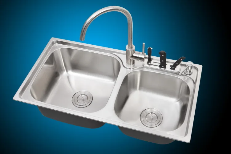 

ITAS9913 304 stainless steel sink kitchen wash basin double slot knife rack wash basin size 81*43cm Kitchen Sinks