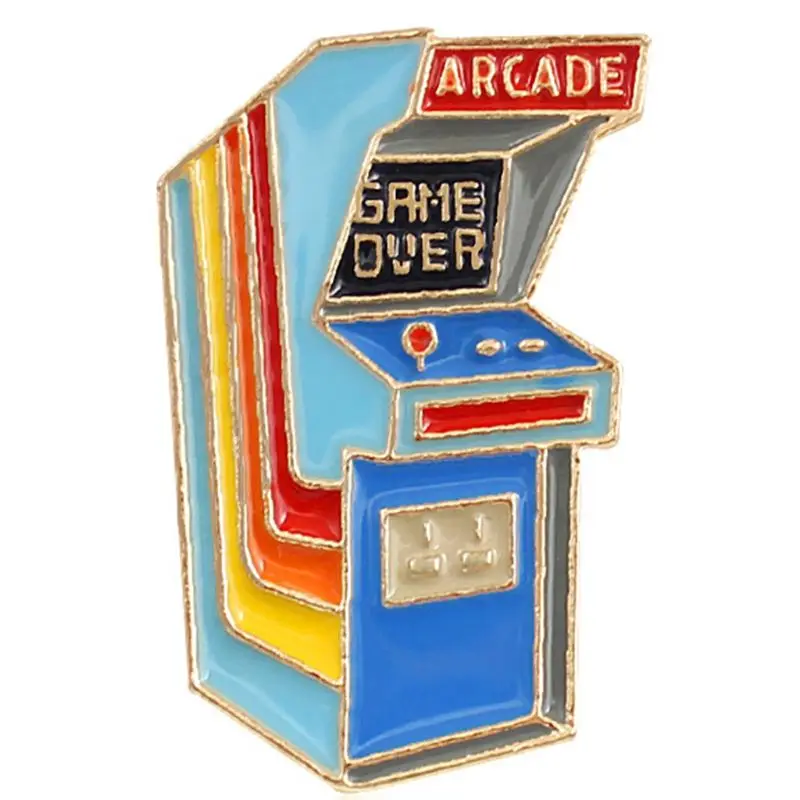 Игровая консоль броши мультфильм милый игровой автомат Настольная брошь сплав
