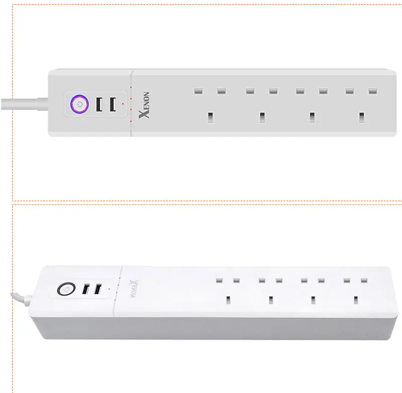 Умная Wifi USB лента питания 4 способа 3G1.5 кабель UK вилка Удлинитель электрический