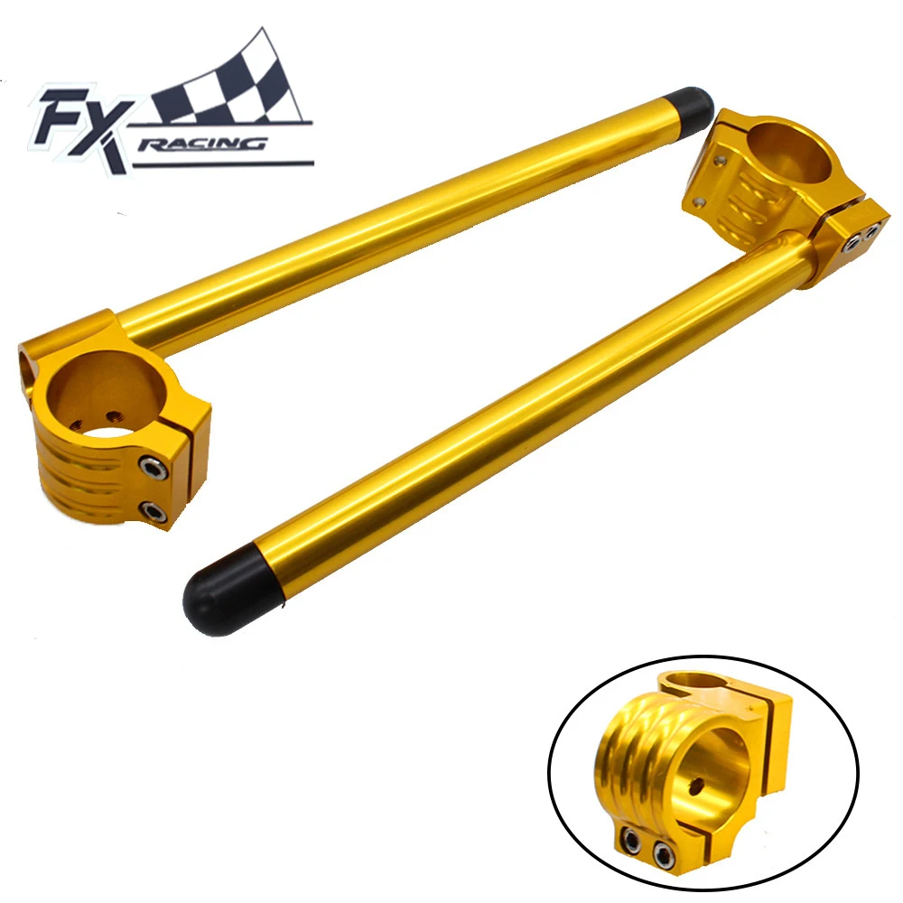

FX CNC Adjustable Motorcycle 41MM Regular Clip On Ones Handlebar Fork Handle Bar For Suzuki SV650 1999 - 2007 2001 02 03 04 05