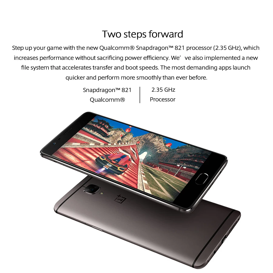 Oneplus 3T A3010 Dual SIM мобильный телефон 5.5Inch1080x1920 6 ГБ ОЗУ 128 ГБ ROM Snapdragon821 Quad Core NFC 3400 мА/ч, Callphone