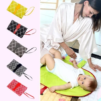 

Waterproof Portable Baby Diaper Changing Mat Nappy Changing Pad Travel Changing Station Clutch Baby Care Products Hangs Stroller