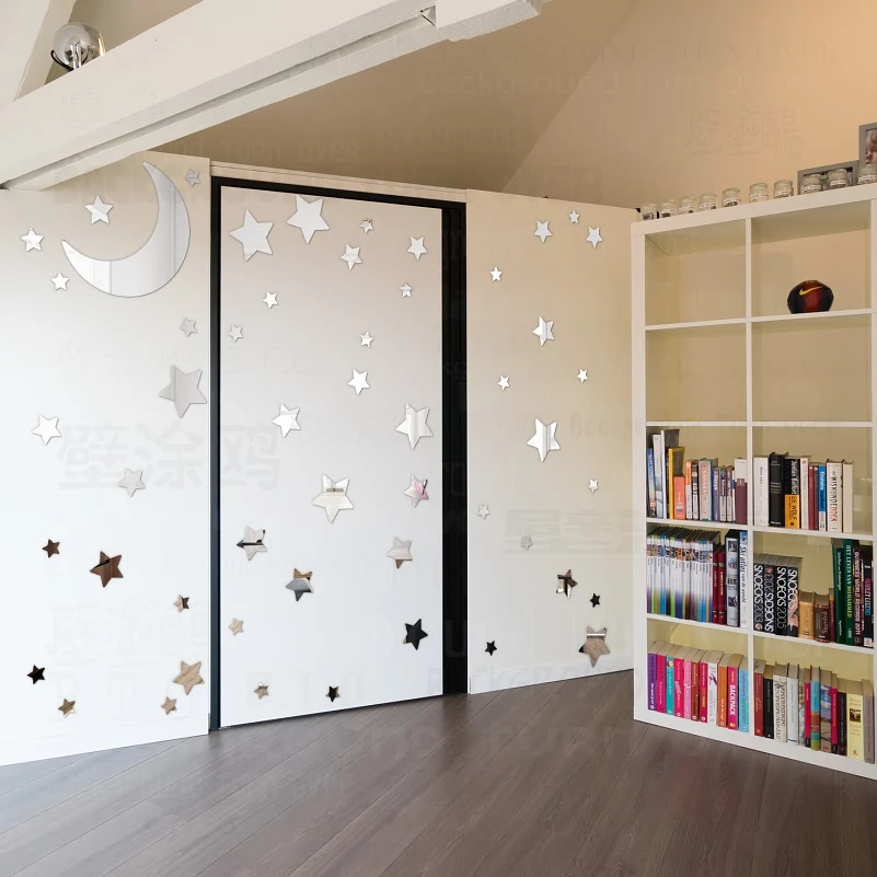 65 шт. зеркальные настенные наклейки R064|sticker for kids room|wall stickers kidsmirror wall |