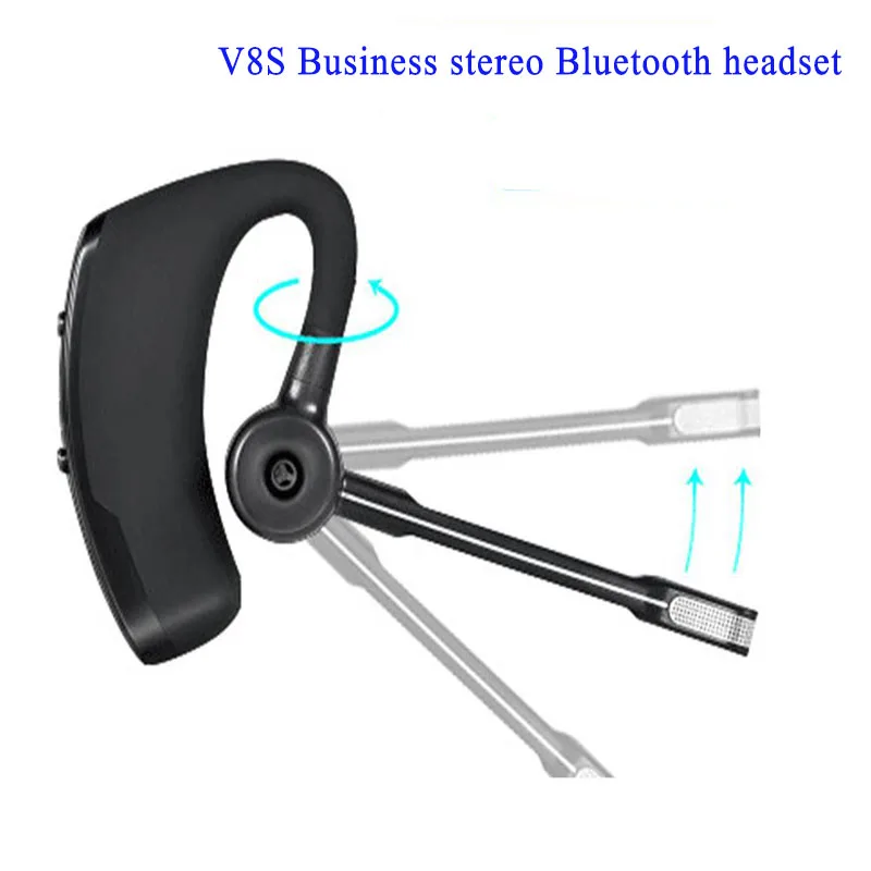 

V8 V8S Bluetooth Headset Sport Wireless Bluetooth Headset Handsfree Headset Voice control with Microphone And Mic 9Hrs Talk Time