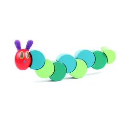 Деревянные детские пальчиковые гибкие блоки очень Голодные гусеницы крутильная игрушка яркий цвет Шейли насекомые Развивающие игрушки